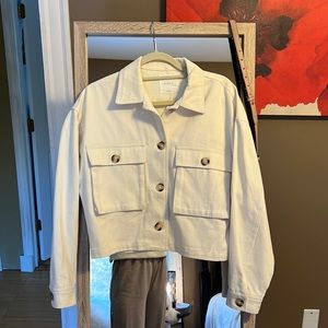 White Cropped Elodie Shaket